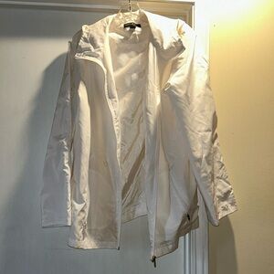 Karen Scott White light weight Hooded Windbreaker size Large